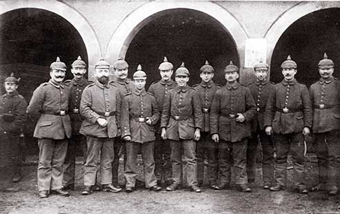 Les militaires allemands qui gardaient le bastion